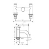 Смеситель Hansgrohe Vernis Blend 71442000 На борт ванны хром