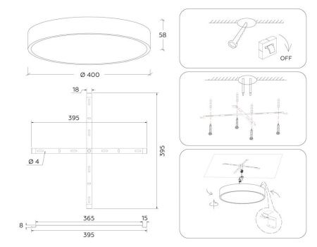 Светильник потолочный Ambrella Light Air Alum (Аир Алум) FV5529