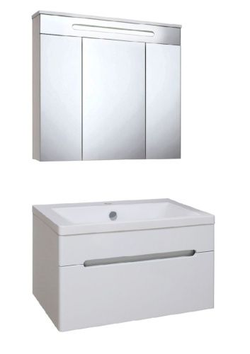 Зеркало-шкаф RUNO Парма 1148 75х75 подвесной цвет белый - фото 4