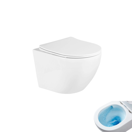 Унитаз подвесной Gid Tornado 62258Y белый с сиденьем микролифт безободковый смыв торнадо