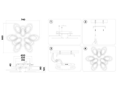 Люстра потолочная Ambrella Light Original (Оригинал) FA8938