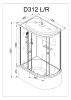 Душевая кабина AvaCan D312SL 120х90 асимметричная с крышей ориентация левая