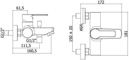 Комплект смесителей Paffoni Red 255125 хром