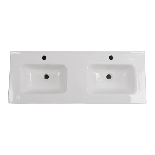Раковина керамическая BelBagno BB1200-2-ETL 121х47 накладная цвет белый - фото 2