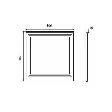 Зеркало Comforty Палермо 00004143814CF 80х90 подвесное
