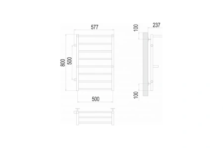 Полотенцесушитель водяной Terminus Анкона П8 4670078531476 50х80 хром