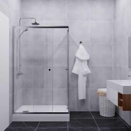 Душевой уголок Тритон Вента Щ0000049618 120х80 стекло прозрачное профиль хром с поддоном