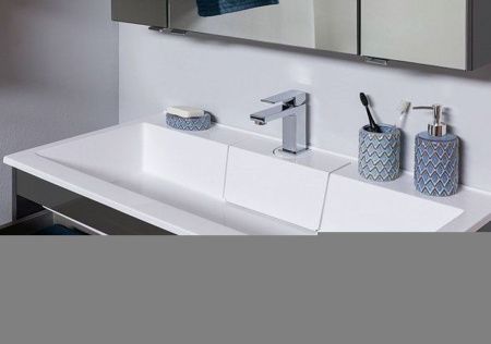 Раковина из искусственного камня Aquanet Фортуна 00187094 80х50 накладная цвет белый 1 отверстие под смеситель