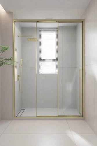 Душевая дверь Veconi Premium Prato 300 PR3/L-120-01-G-C4 120х200 стекло прозрачное профиль золото - фото 4