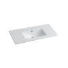 Раковина из сантехнического фарфора Vincea VBS-13990S1 90х40 встраиваемая цвет белый 1 отверстие под смеситель