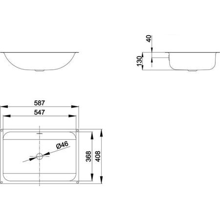 Раковина из нержавеющей стали Bette One A136-000 60 см встраиваемая цвет белый без отверстий под смеситель