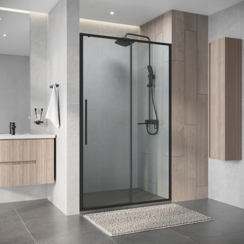 Душевая дверь Niagara Nova NG-34-12AGR 120х195 стекло прозрачное профиль графит матовый - фото 3
