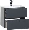 Тумба с раковиной Aquanet Алвита 00213094 60х50 подвесная цвет серый