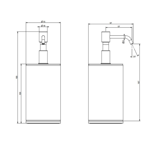 Дозатор для жидкого мыла Gessi Tondo 66437#299 - фото 2