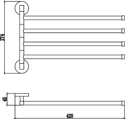 Полотенцедержатель Savol S-008704 - фото 2