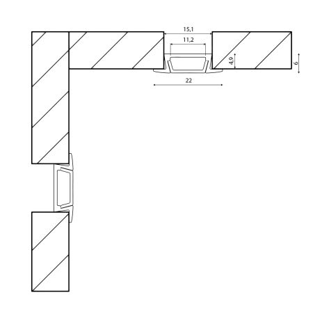 Алюминиевый профиль SWG Standard RC 00-00020195