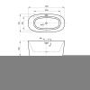 Ванна акриловая Wellsee Câlin 230201000 140х70 отдельностоящая овальная с ножками
