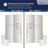 Душевая дверь RGW Stilvoll (Стилвол - На стиле) 32321210-16 100х195 стекло прозрачное профиль золото