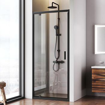 Душевая дверь Am.Pm Gem W90G-90-1P-BT 90х195 стекло прозрачное профиль черный матовый
