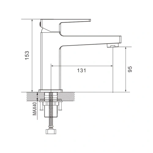 Смеситель Rose R2801H на раковину черный - фото 3