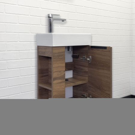 Тумба с раковиной Comforty Матэ 00-00015325CF 40х20 подвесная цвет коричневый