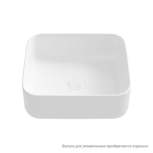 Раковина из сантехнического фарфора IDDIS Bridge BRIWM04i27 39х39 накладная цвет белый без отверстий под смеситель - фото 2