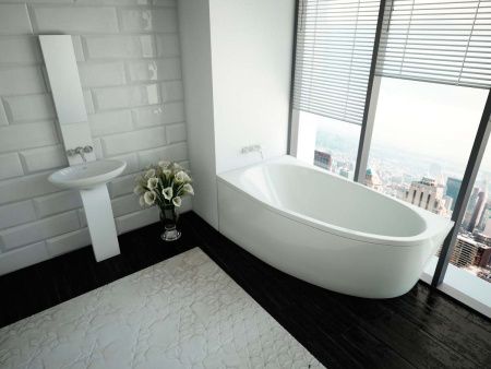 Ванна акриловая Aquatek Дива DIV150-0000001 150х90 пристенная асимметричная без каркаса без ручек