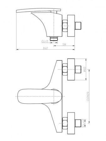 Смеситель для ванны WeltWasser 10000001987 настенный хром