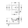 Биде подвесное Duravit Happy D.2 22581500001 цвет белый
