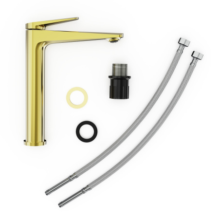 Смеситель Tokito KIN TOK-KIN-1012 на раковину брашированное золото