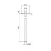 Держатель верхнего душа QuadroDesign BD002AS_300MM нержавеющая сталь