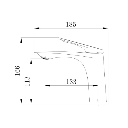 Смеситель Tokito MITSUISHI TOK-MIT-1011GM на раковину вороненая сталь