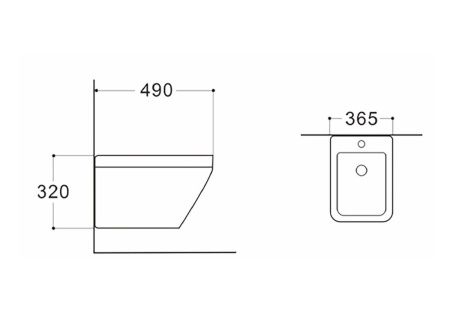Биде подвесное Aquatek ЛИРА AQ1055-00 цвет белый