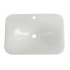 Раковина из сантехнического фаянса Cezares CZR-DRO-65-LVB 70х50 накладная цвет белый 1 отверстие под смеситель