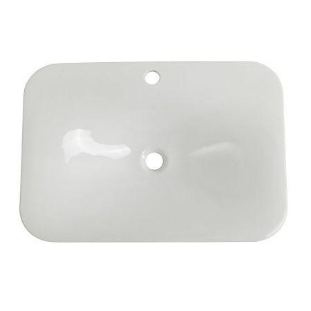 Раковина из сантехнического фаянса Cezares CZR-DRO-65-LVB 70х50 накладная цвет белый 1 отверстие под смеситель