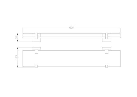 Полка для ванной комнаты Wonzon & Woghand Polo WW-8927-DG