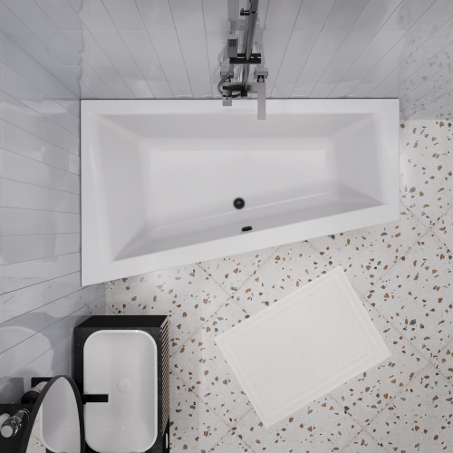 Ванна акриловая 1MarKa THOMAS 01том1710л 170х100 пристенная асимметричная без каркаса - фото 5 Ванна акриловая 1MarKa THOMAS 01том1710л 170х100 пристенная асимметричная без каркаса - фото 5