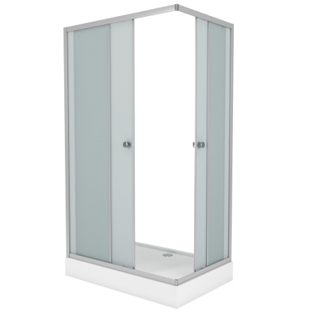 Душевой уголок Niagara Eco _0101422Q 100х100 стекло матовое профиль хром глянцевый с поддоном