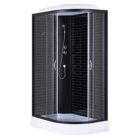 Душевая кабина Loranto CS-66120-13L GB 120 120х80 асимметричная с крышей ориентация левая