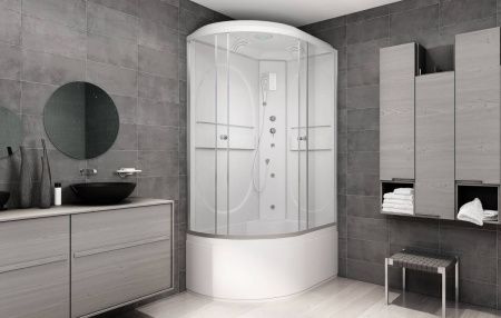 Душевая кабина AvaCan L620RGM+EL 120х80 асимметричная с крышей ориентация правая