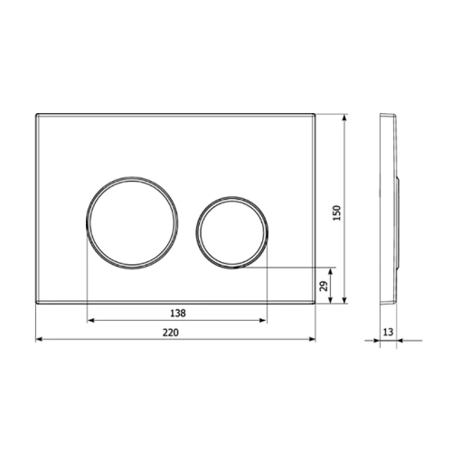 Кнопка смыва Veconi Round Design VFRD004WHG - фото 2