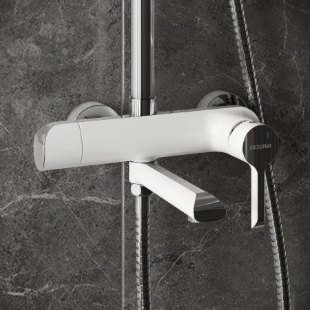 Душевая стойка Grossman Alba 500.K35.06.100/000 настенная цвет белый