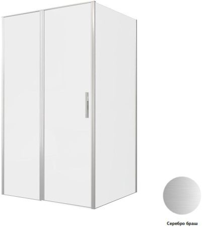 Душевой уголок Allen Brau Priority 3.31032.BA + 3.31047.BA 120х100 стекло прозрачное профиль серебро без поддона