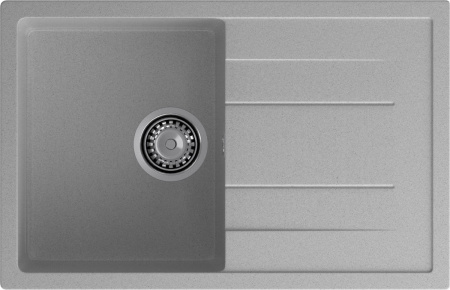 Кухонная мойка Granfest Quadro Q-780L серый 77х50 цвет серый поверхность матовая