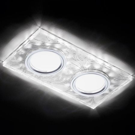 Светильник встраиваемый Ambrella Light LED (ЛЕД) S234/2 W/CH/WH
