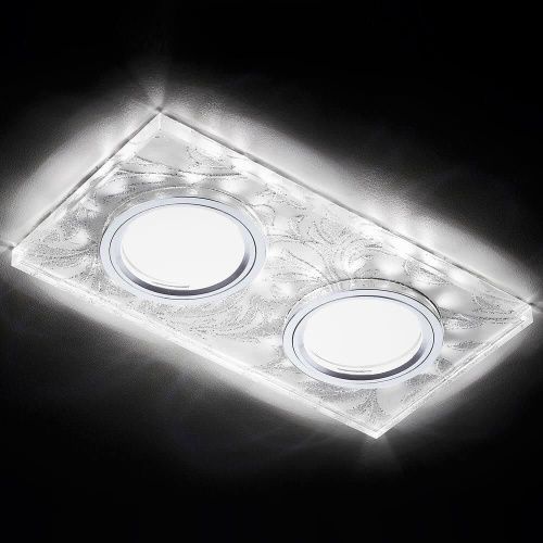 Светильник встраиваемый Ambrella Light LED (ЛЕД) S234/2 W/CH/WH - фото 2