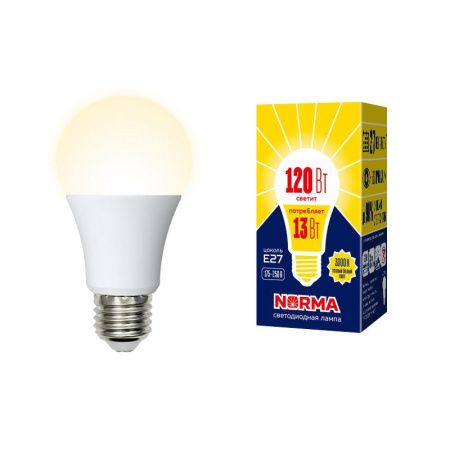 Лампа светодиодная Volpe LED-A60 LED-A60-13W/WW/E27/FR/NR картон