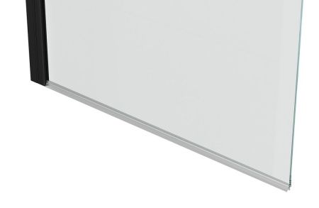 Душевая шторка на ванну Bravat Alfa BG070.1501BM 70х150 стекло прозрачное профиль черный ориентация универсальная