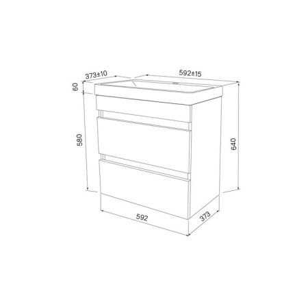 Тумба с раковиной Iddis Zodiac ZOD6CB0i95K 60х40 подвесная цвет белый