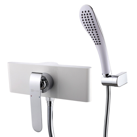 Смеситель для душа LeMark Melange LM4903CW настенный белый/хром без термостата